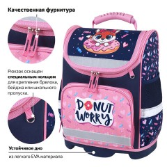Ранец ЮНЛАНДИЯ WISE, 1 отделение, 3 кармана, устойчивое дно, "Donut worry", 37x29х15 см, 272073 Ранец ЮНЛАНДИЯ WISE, 1 отделение, 3 кармана, устойчивое дно, "Donut worry", 37x29х15 см, 272073 - фото 11