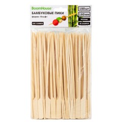 Шпажки-пики для канапе бамбуковые ГОЛЬФ 18 см, 100 шт., BOOMHOUSE (БУМХАУС), 701965 - фото 2