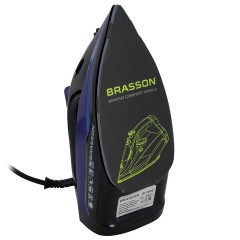 Утюг паровой BRASSON (БРАССОН) SI-2530, 3000 Вт, керамика, автоотключение, антикапля, ШНУР 2,8 м, самоочистка, черный/синий, 458311 - фото 3