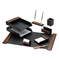 Набор настольный GALANT "Sirius" из дерева, 8 предметов, цвет "орех/чёрный", 238161 - фото 10