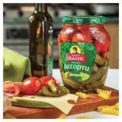Овощное ассорти ДЯДЯ ВАНЯ маринованное (огурцы и томаты), 680 г, 19576 Овощное ассорти ДЯДЯ ВАНЯ маринованное (огурцы и томаты), 680 г, 19576 - фото 3