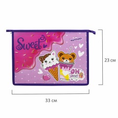 Папка для тетрадей ЮНЛАНДИЯ А4, 1 отделение, пластик, на молнии, "Candy friends", 272139 Папка для тетрадей ЮНЛАНДИЯ А4, 1 отделение, пластик, на молнии, "Candy friends", 272139 - фото 5