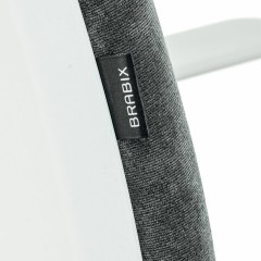 Кресло детское BRABIX "Fancy MG-201W", с подлокотниками, пластик белый, велюр, серое, 533010 Кресло детское BRABIX "Fancy MG-201W", с подлокотниками, пластик белый, велюр, серое, 533010 - фото 5