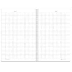Блокнот А5 134х206 мм, 80 л., твёрдый, клетка, BRAUBERG "Minimal", черный, 116436 - фото 5