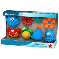 Игрушки для ванны в наборе, пластиковые, 6 шт., НОРДПЛАСТ, 741 - фото 2