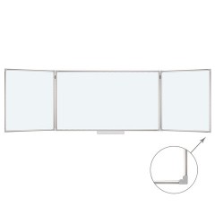 Доска магнитно-маркерная 3-х элементная 100х150/300 см, 5 рабочих поверхностей, белая, BRAUBERG, 231708 - фото 2