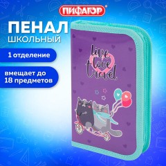 Пенал ПИФАГОР, 1 отделение, ламинированный картон, 19х11 см, "Bike cats", 272241 Пенал ПИФАГОР, 1 отделение, ламинированный картон, 19х11 см, "Bike cats", 272241 - фото 8