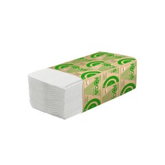 Полотенца бумажные 200 шт., FOCUS (Система H3) Eco, 1 слой, белые, КОМПЛЕКТ 15 пачек, 23х20,5 см, V-сложение, 5083743