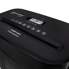 Уничтожитель (шредер) BRAUBERG OF-812X, карты, скобы, 4 уровень секретности, 4х35 мм, 8 листов, 12 литров, 533141 - фото 7