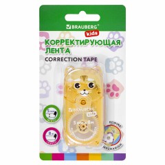 Корректирующая лента BRAUBERG KIDS "ЗВЕРЯТА", 5 мм х 8 м, механизм перемотки, корпус ассорти, блистер, 272499 Корректирующая лента BRAUBERG KIDS "ЗВЕРЯТА", 5 мм х 8 м, механизм перемотки, корпус ассорти, блистер, 272499 - фото 2