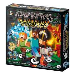 Игра настольная "Кубикрафт пиксельное приключение 10 в 1", 10 КОР, 5985