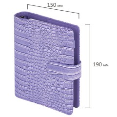 Ежедневник-органайзер недатированный B6 150x190 мм BRAUBERG "Comodo", под кожу, 160 л., сиреневый, 116208 - фото 3