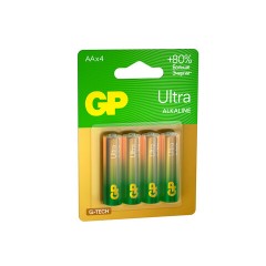 Батарейки КОМПЛЕКТ 4 шт., GP Ultra G-Tech, AA (LR6, 15А), алкалиновые, пальчиковые, 15AUA21-2CRSBC4 - фото 2