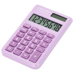 Калькулятор карманный CROMEX (КРОМЕКС) CX-210N-LV (96х62 мм), 8 разрядов, двойное питание, сиреневый, 273836 - фото 3