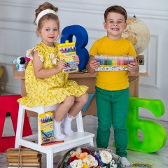 Фломастеры ЮНЛАНДИЯ "ДОМИКИ", 24 цвета, трехгранные, вентилируемый колпачок, картон, 152183 - фото 15