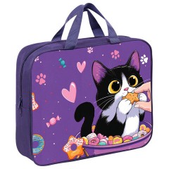 Папка на молнии с ручками BRAUBERG KIDS А4, 1 отделение, полиэстер, 80 мм, "Sweet cheeks", 272120