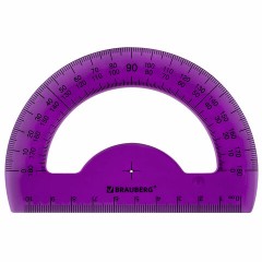 Транспортир 10 см BRAUBERG "FRUITY", 180 градусов, пластик, тонированный, ассорти, 210768 Транспортир 10 см BRAUBERG "FRUITY", 180 градусов, пластик, тонированный, ассорти, 210768 - фото 3