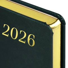 Ежедневник датированный 2026 А5 138x213 мм, BRAUBERG "Iguana", под кожу, темно-зеленый, 117058 - фото 3