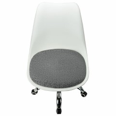 Кресло стул BRABIX "Eames MG-310 CH", хром, пластик белый, ткань серая, 532924 Кресло стул BRABIX "Eames MG-310 CH", хром, пластик белый, ткань серая, 532924 - фото 7
