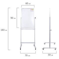 Доска магнитно-маркерная НА СТЕНДЕ 60х90 см, 2-сторонняя, STAFF, 238013 - фото 9