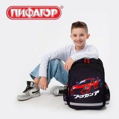 Рюкзак ПИФАГОР SCHOOL, 1 отделение, 3 кармана, "Street race", 38x28х14 см, 273169 Рюкзак ПИФАГОР SCHOOL, 1 отделение, 3 кармана, "Street race", 38x28х14 см, 273169 - фото 17
