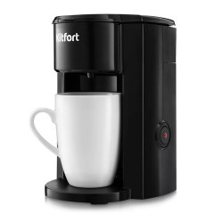 Кофеварка капельная KITFORT КТ-763, 350 Вт, объем 0,15 л, черная