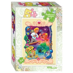 Пазл картонный 54 элемента, "Любимые сказки", АССОРТИ, поле 18х13,5 см, STEP PUZZLE - фото 9