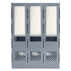 Лоток вертикальный для бумаг BRAUBERG "Office-Expert", 215 мм, 3 отделения, сборный, серый, 238018 - фото 4