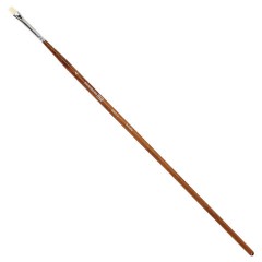 Кисть художественная профессиональная BRAUBERG ART CLASSIC, щетина, плоская, № 4, длинная ручка, 200714 - фото 2