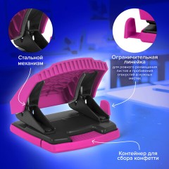 Дырокол BRAUBERG "SUPER", до 30 листов, цвет маджента и черный, 272745 Дырокол BRAUBERG "SUPER", до 30 листов, цвет маджента и черный, 272745 - фото 10