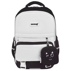 Рюкзак SNOOBAG (СНУБЭГ) PROACTIVE с кошельком, 2 отделения, "Позитив", черно-белый, 40х29х17 см, 274447 - фото 2