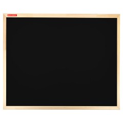 Доска для мела магнитная 50х70 см, черная, деревянная рамка, BRAUBERG "Wood", 238803