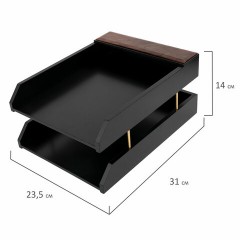 Набор настольный GALANT "Sirius" из дерева, 8 предметов, цвет "орех/чёрный", 238161 - фото 9