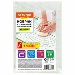 Коврик силиконовый для раскатки/запекания 46х66 см, зеленый, ПОДАРОК пластиковый нож, DASWERK, 608428 Коврик силиконовый для раскатки/запекания 46х66 см, зеленый, ПОДАРОК пластиковый нож, DASWERK, 608428 - фото 6