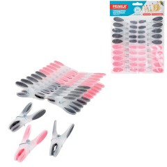 Прищепки бельевые 8,2 см, КОМПЛЕКТ 20 штук, прорезиненный пластик, ассорти, PRIMILA (ПРИМИЛА) PREMIUM, 700522
