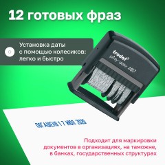 Датер-мини месяц буквами, "12 бухгалтерских терминов", оттиск 45х3,8 мм, синий, TRODAT 4817, корпус черный, 80701 Датер-мини месяц буквами, "12 бухгалтерских терминов", оттиск 45х3,8 мм, синий, TRODAT 4817, корпус черный, 80701 - фото 7