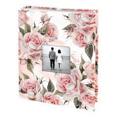Фотоальбом BRAUBERG "Flowery love" на 200 фото 10х15 см, твердая обложка, окно под фото, 391424