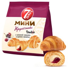 Круассаны мини 7DAYS крем "Ваниль-вишня", 265 г, V2848