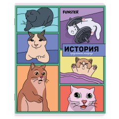 Тетради предметные, КОМПЛЕКТ 12 ПРЕДМЕТОВ, 48 л., TWIN-лак, FUNSTER (ФАНСТЕР), МЕМНЫЕ КОТЫ, 405604 - фото 7