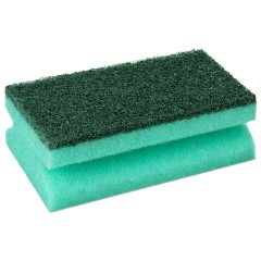 Губки бытовые 15х7х4,5 см, XXL, ПРОФИЛЬНЫЕ, КОМПЛЕКТ 10 штук, поролон/абразив, LAIMA PROFESSIONAL, 702741 - фото 2
