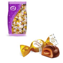 Конфеты шоколадные KONTI "Золотая лилия" на основе тоффи со сгущенным молоком, 1000 г, пакет, 16511 - фото 2