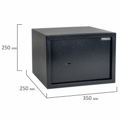 Сейф мебельный DASWERK SC-250KL (250х350х250 мм), ключевой замок, графит, 291342 - фото 4