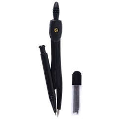 Готовальня STAFF "College" 9 предметов: циркуль 120 мм, чертежные принадлежности, механический карандаш, пластиковый пенал, 210863 - фото 4