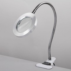 Лупа настольная на прищепке с LED-ПОДСВЕТКОЙ, диаметр 75 мм, увеличение 3, BRAUBERG, 455931 - фото 5