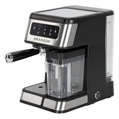 Кофеварка рожковая со встроенным капучинатором BRASSON (БРАССОН) CM-1830, 4 напитка, дисплей, 1,6 л, 1250 Вт, 20 бар, 457885