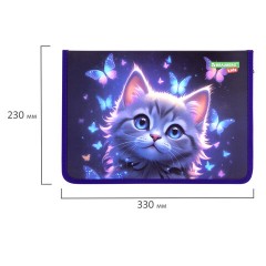 Папка для тетрадей BRAUBERG KIDS А4, 1 отделение, пластик, молния вокруг, "Curious cat", 273336 Папка для тетрадей BRAUBERG KIDS А4, 1 отделение, пластик, молния вокруг, "Curious cat", 273336 - фото 6