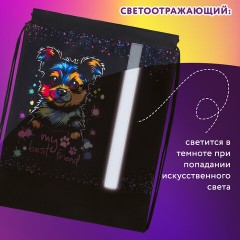 Мешок для обуви ЮНЛАНДИЯ, плотный, светоотражающая полоса, 46х36 см, "True friend", 272410 Мешок для обуви ЮНЛАНДИЯ, плотный, светоотражающая полоса, 46х36 см, "True friend", 272410 - фото 10