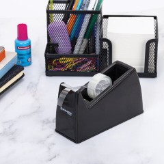 Диспенсер для клейкой ленты шириной до 26 мм, ЧЕРНЫЙ (лента в подарок!), утяжеленный большой, BRAUBERG, 701459 - фото 10