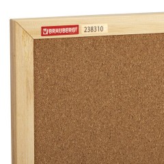 Доска пробковая для объявлений 45х60 см, деревянная рамка, BRAUBERG Wood, 238310 - фото 4