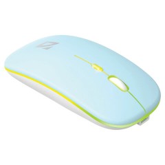 Мышь беспроводная DEFENDER Coda MB-261, 2.4 ГГц + BT, радужная подсветка, 3 кнопки + 1 колесо, 300 мАч, голубая, 52263 - фото 2